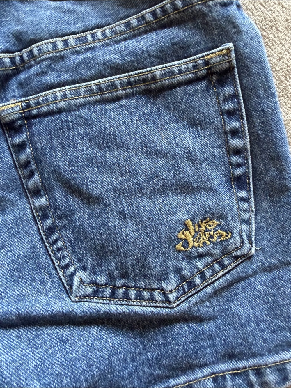 VTG JNCO Dark Blue Denim High-Waist Jean Shorts - 7 - Picture 7 of 7